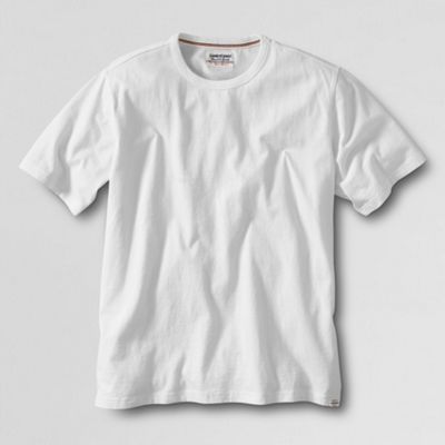 White durable knit jersey crew neck t-shirt