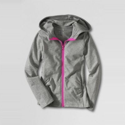 Grey zip front hoodie