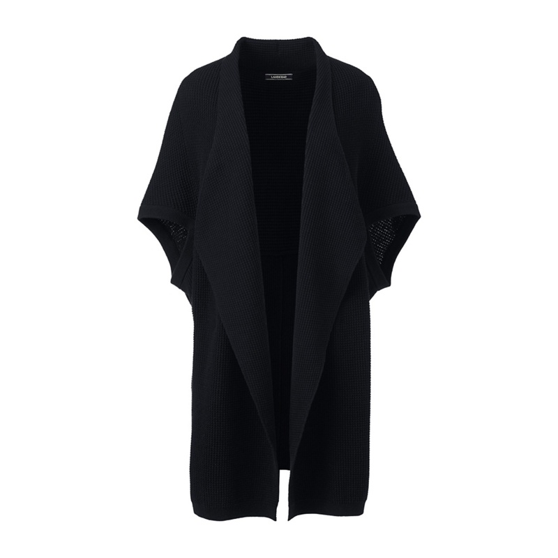 Lands' End - Black Lofty Cotton Dolman Cardigan Review