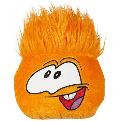 Orange Club Penguin jumbo puffle soft toy