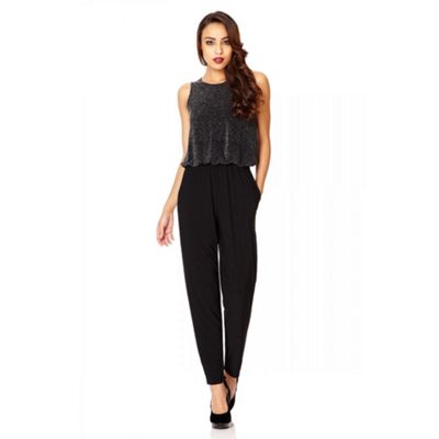 Quiz Black Brillo Top Jumpsuit- at Debenhams