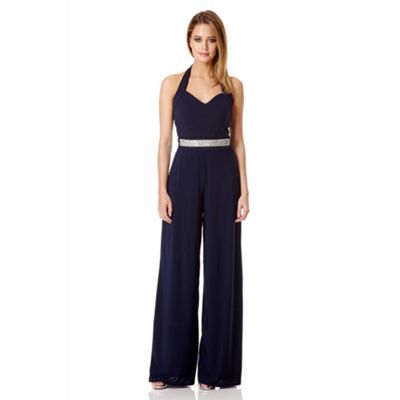 Quiz - Navy Palazzo Jumpsuit