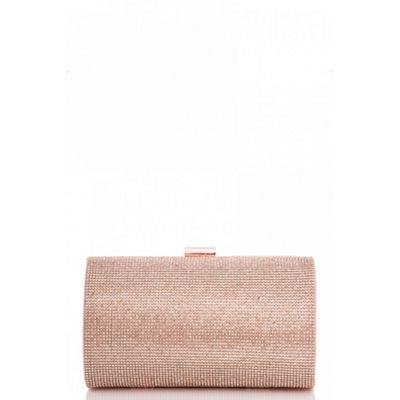 rose gold shimmer clutch bag