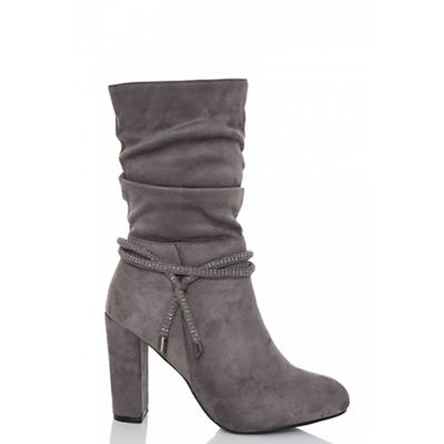 grey block boots