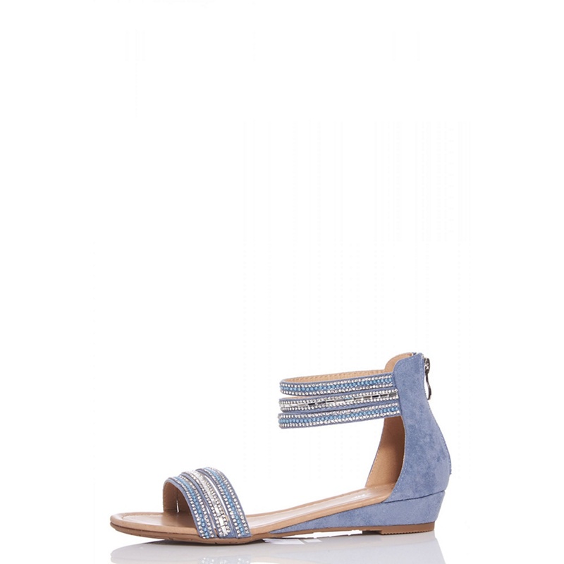 Quiz - Blue Faux Suede Strap Sandals Review