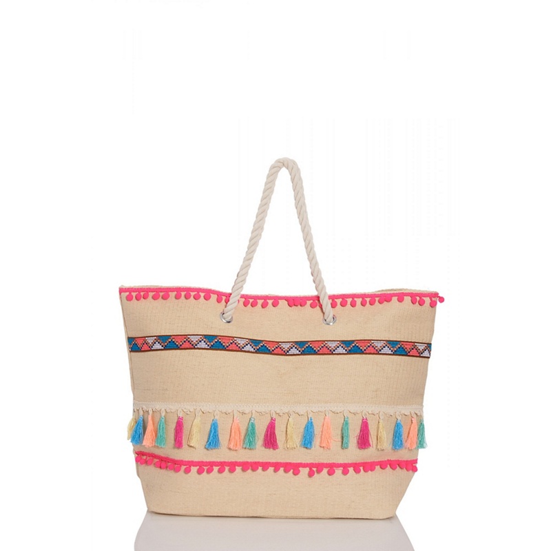 Quiz - Multi Neon Pom Tassel Tote Bag Review