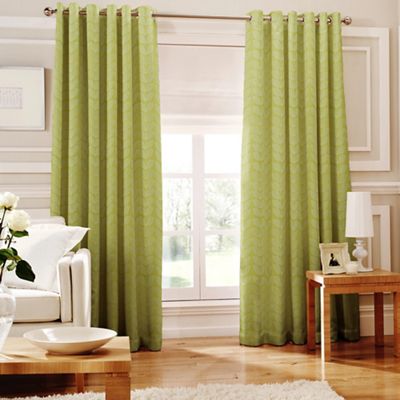 Whiteheads Loretta Lime Lined Eyelet Curtains- at Debenhams