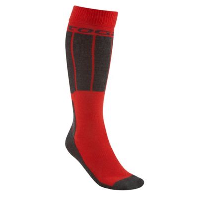 Red classic wool ski sock