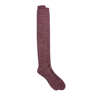 Purple Knee High Thermal Socks