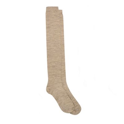 Oatmeal Knee High Thermal Socks