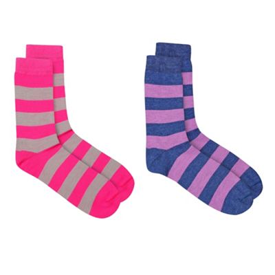 Stripey 2 Pack Of Very Clever Socks