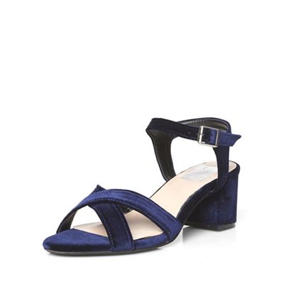 navy blue mid heel