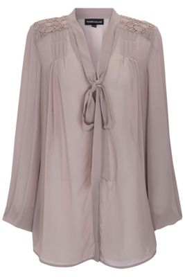 Warehouse Lilac lace racer back blouse