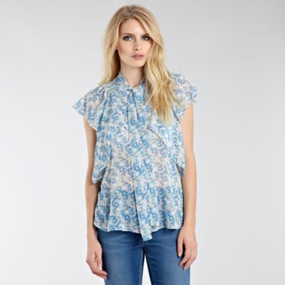 Warehouse Cherry Blossom Print Blouse