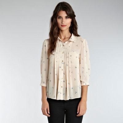 Cream Charm Print Blouse