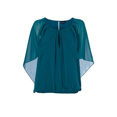 Warehouse Green diamond sleeve blouse