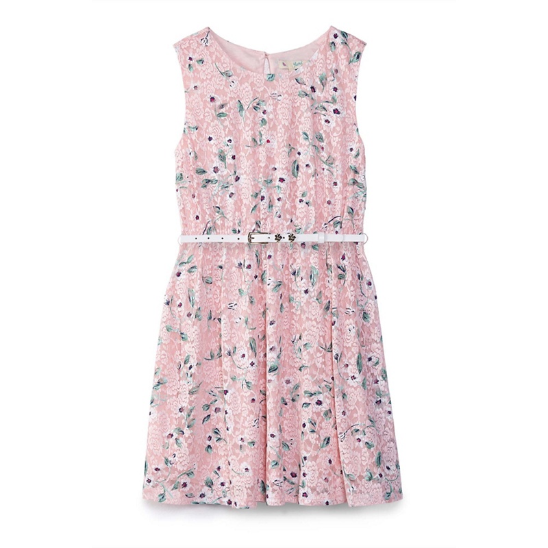 Yumi Girl - Girl Pink Floral Lace Skater Dress Review