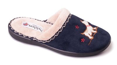 blue pointed flats
