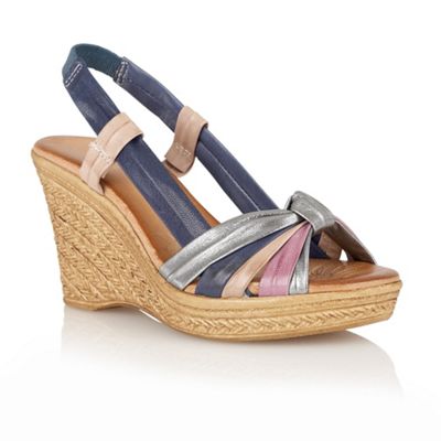 Lotus Blue multi 'Ashwan' open toe sandals- at Debenhams