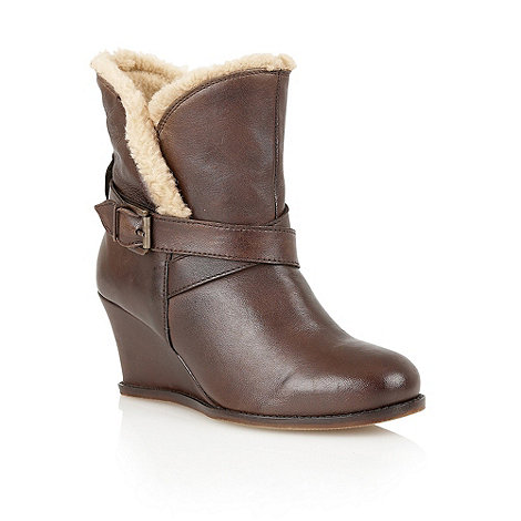 Lotus Brown leather 'Cove' ankle boots- at Debenhams