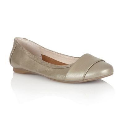 lotus light gold leather sestriere flat shoes debenhams Â£ 29 99