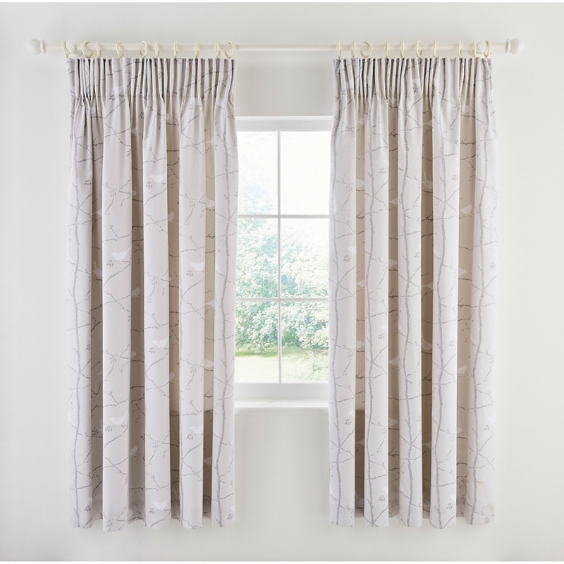 Sanderson - Silver Cotton Sateen Sanderson Home 'Dawn Chorus' Lined Curtains Review