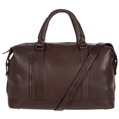 debenhams mens leather holdall