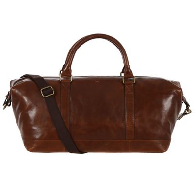 debenhams mens leather holdall