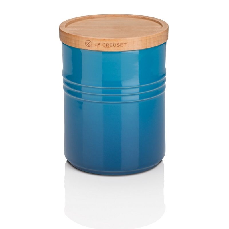 Le Creuset - Marseille Blue Stoneware Medium Storage Jar With Wooden Lid Review