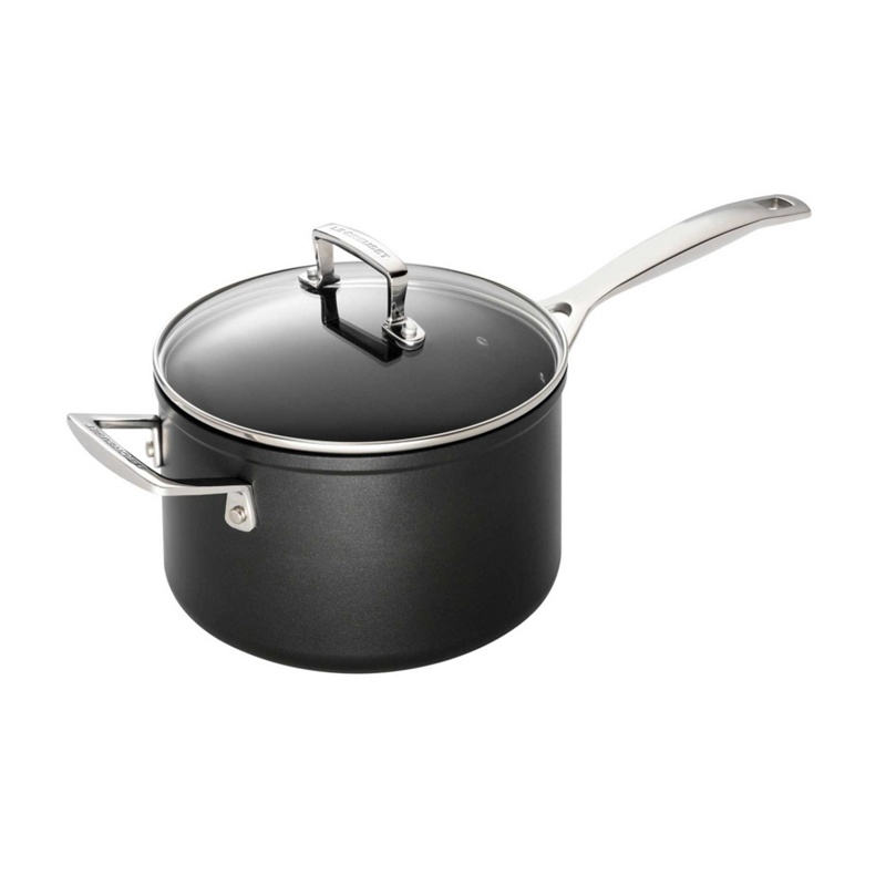 Le Creuset Black Toughened NonStick 20Cm Induction Sauce Pan With