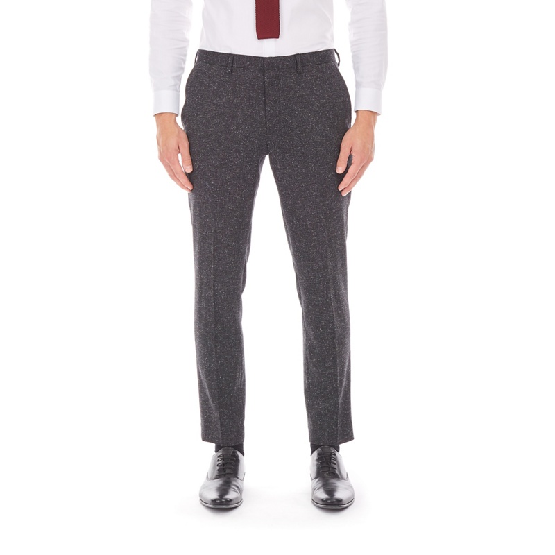 Burton Grey Fleck Textured Suit Trousers