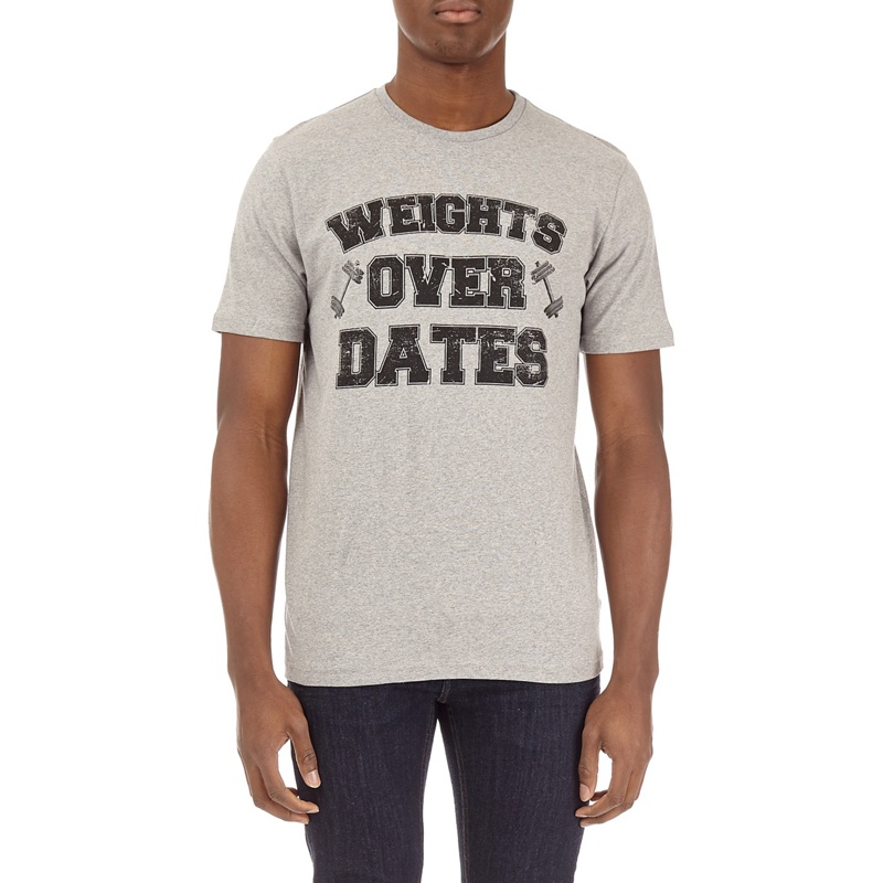 Burton - Grey 'Weights Over Dates' Slogan T-Shirt Review