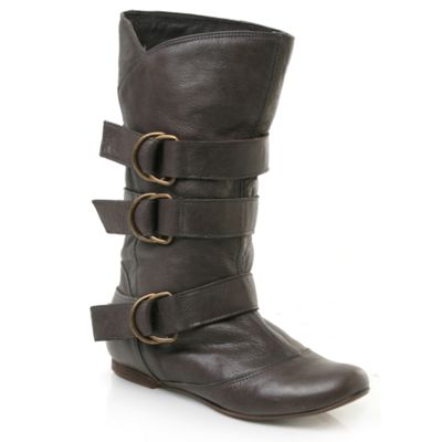 Grey Ruckle calf boots