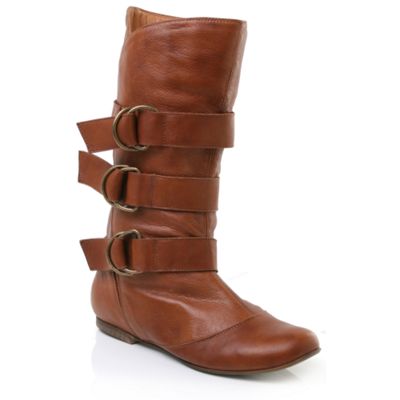 Tan Ruckle calf boots
