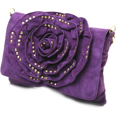 Purple Bjiya Oversized Clutch Bag