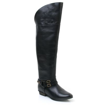 Black Marj High Leg Boot