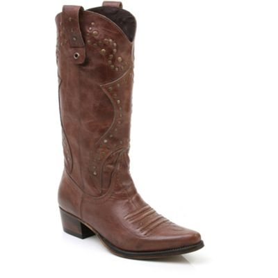 Tan 'Rhino' Cowboy Calf Boot