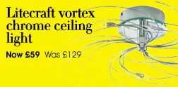Shop chrome ceiling light