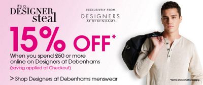 Shop Designers at Debenhams menswear