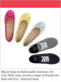 25% off* Kids' shoes