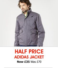 Shop adidas grey padded jacket