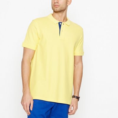 Tall Yellow Contrast Placket Polo Shirt 
