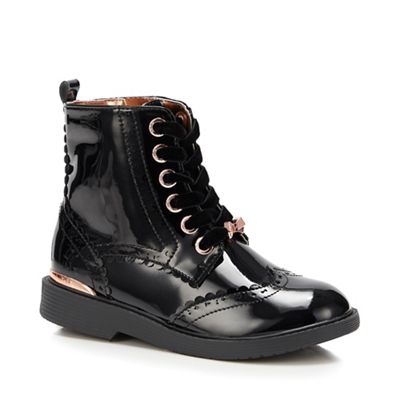 ted baker black patent boots