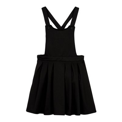 girls black pinafore dress