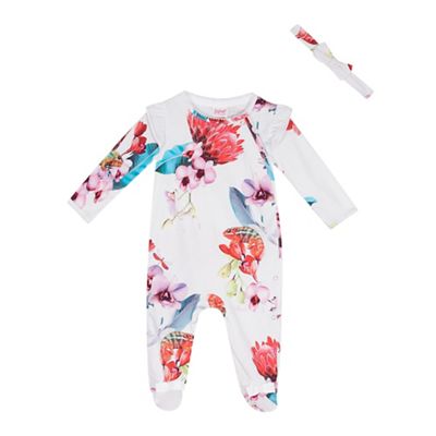 baby girl ted baker sleepsuit