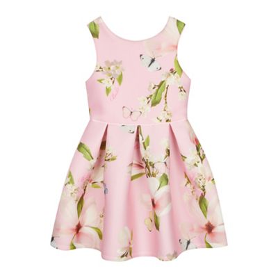 ted baker girls pink dress