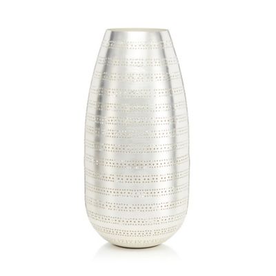 Rjr John Rocha Large Silver Punched Vase Debenhams