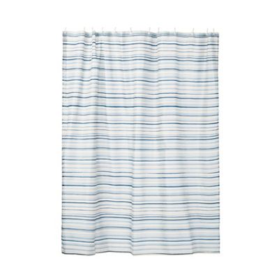 Debenhams Blue Stripe Print Shower Curtain Debenhams