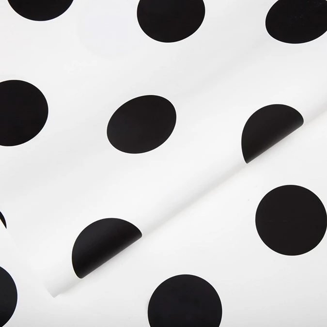 Dotty Black White Dot Print Wallpaper