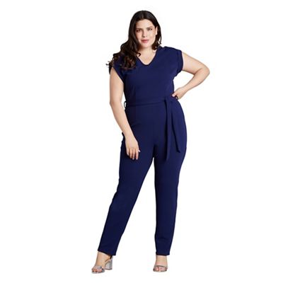 navy short sleeve jumpsuit